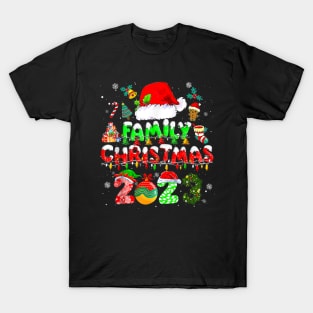 Family Christmas 2023 Matching Squad Santa Elf T-Shirt